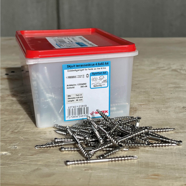 Trallskruv dold 4,2x70 A4 300 st i gruppen Infästning / Skruv / Trallskruv hos Protools Sweden AB (12554870)