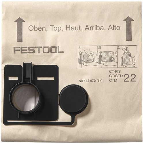 Festool Filtersäck FIS-CT 22/5 i gruppen Maskintillbehör / Dammsuga / Dammsugarpåsar hos Protools Sweden AB (32452970)
