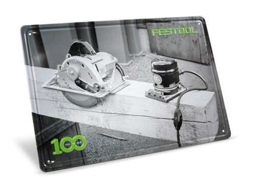 Festool Plåtskylt Retro maskiner 100 år MES-FT1 100Y i gruppen Merchandise / Verkstad hos Protools Sweden AB (32578400)