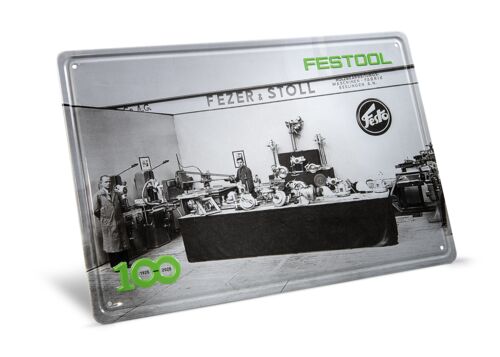 Festool Plåtskylt Retro mässmonter 100 år MES-FT2 100Y i gruppen Merchandise / Verkstad hos Protools Sweden AB (32578401)