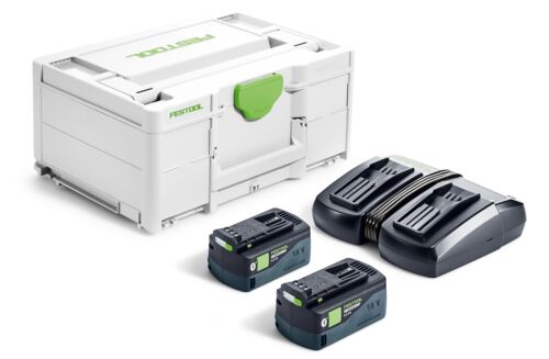 Festool Laddpaket SYS 18V 2xHP5,0/TCL6DUO i gruppen Maskintillbehör / Batterier & Laddare / Batteri- & Laddpaket hos Protools Sweden AB (32578679)