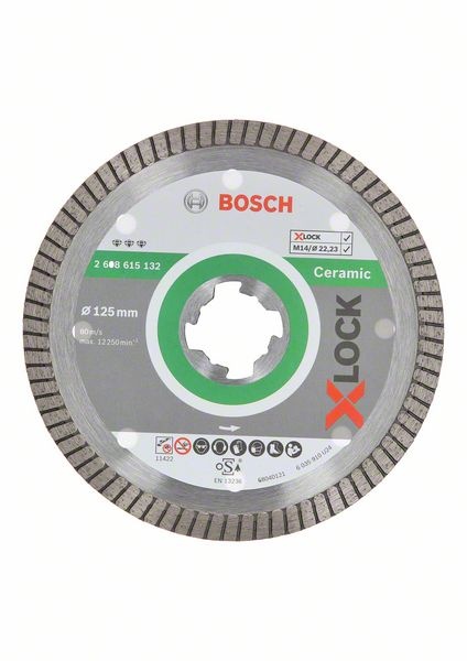 Bosch X-LOCK Best for Ceramic Extra Clean Turbo diamantkapsk i gruppen Maskintillbehör / Såga / Sågblad / Övriga sågblad hos Protools Sweden AB (762608615132)