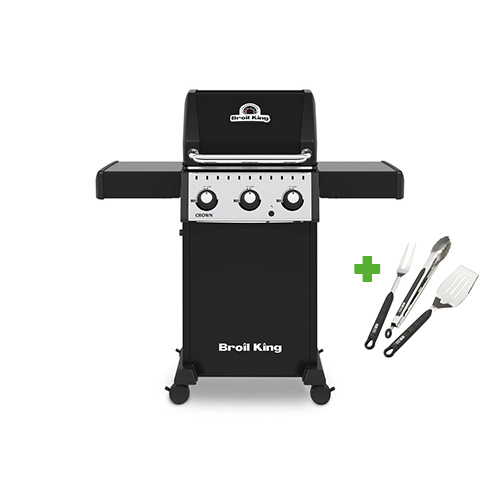 Broil King Gasolgrill Crown 310 + Grillset i gruppen Grillar / Gasolgrillar hos Protools Sweden AB (93864053)