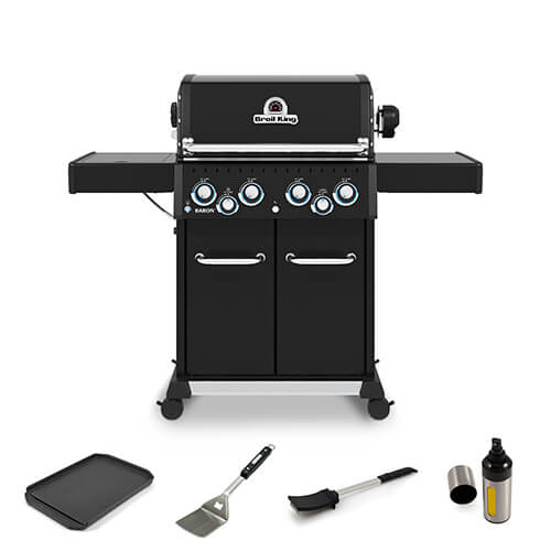 Broil King Gasolgrill Baron 490 Shadow + Grillpaket i gruppen Grillar / Gasolgrillar hos Protools Sweden AB (93875283SDW)