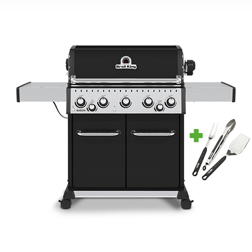 Broil King Gasolgrill Baron 590 + Grillset i gruppen Grillar / Gasolgrillar hos Protools Sweden AB (93876283)