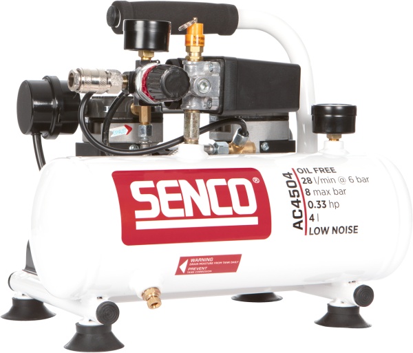 Senco kompressor 8 bar AC4504 oljefri low noise i gruppen Maskiner & Verktyg / Kompressorer hos Protools Sweden AB (94AFN0024)