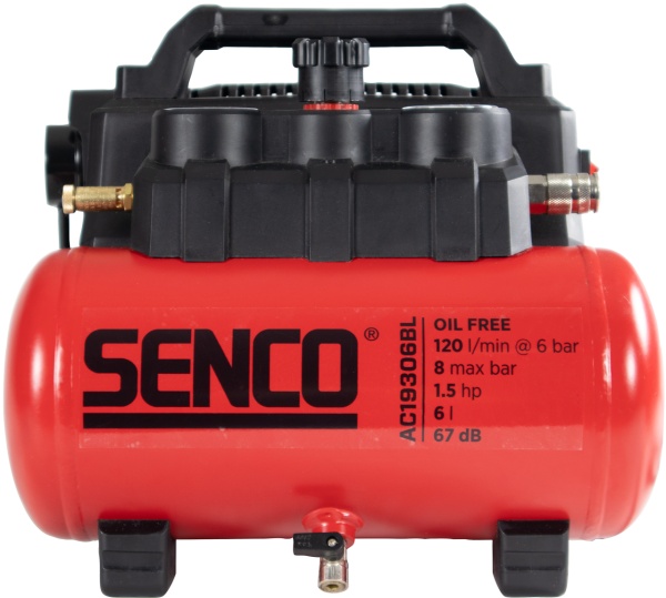 Senco kompressor 8 bar AC19306BL oljefri low noise i gruppen Maskiner & Verktyg / Kompressorer hos Protools Sweden AB (94AFN0036EU)
