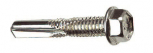 Självborrande skruv, 6-kt huvud, fast bricka, elförzinkad, 23-32 mm