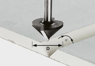 Festool Gipsskivsfräs HW S8 D32/90°