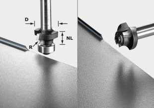 Festool Avrundningsfräs S8 HW R3 D22-KL OFK