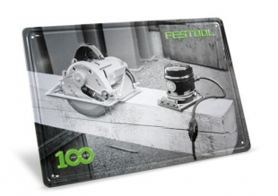 Festool Plåtskylt Retro maskiner 100 år MES-FT1 100Y
