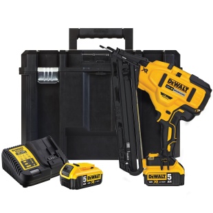 DeWalt DCN650P2 18v dyckertpistol 15ga, 2x5.0 ah