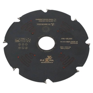 Flexxtra Diamantsågklinga PCD Board X2/z8 160mm