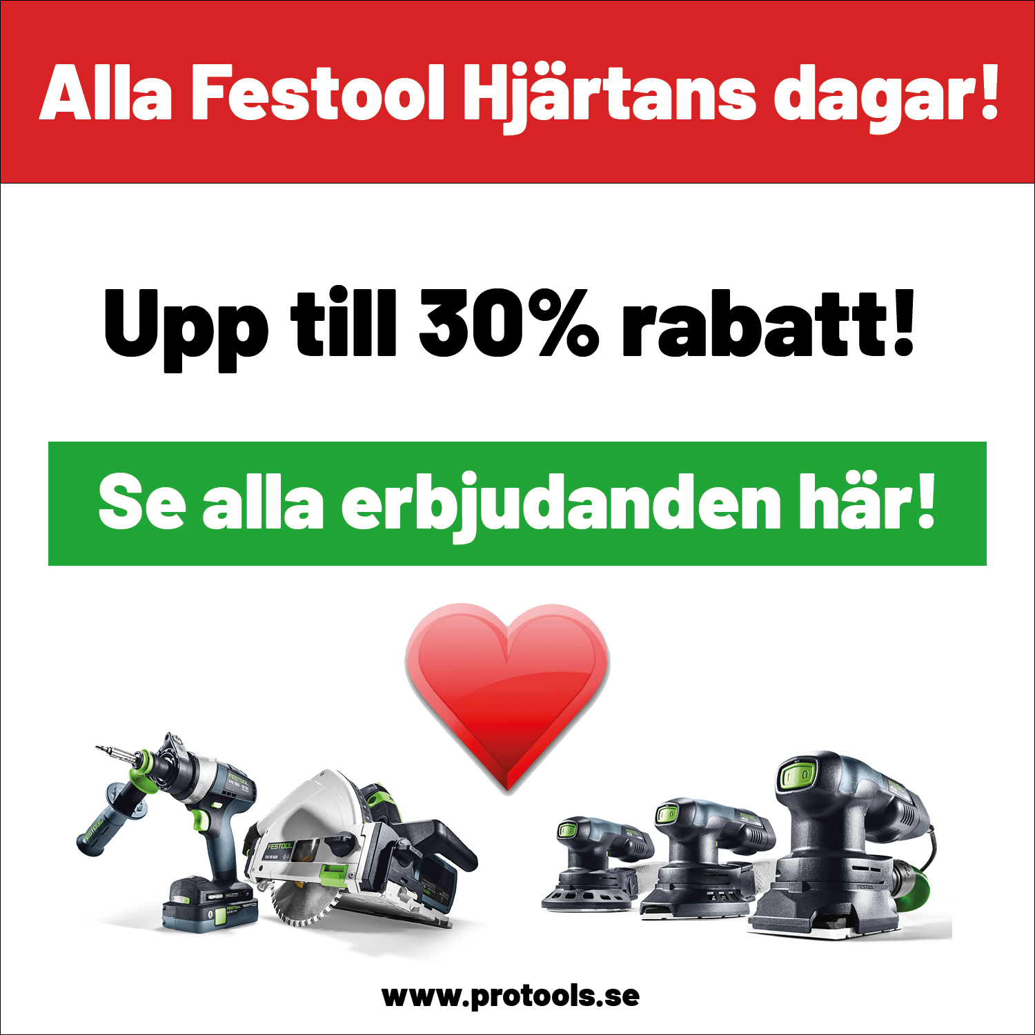 Alla Festoolhjärtans dagar 2025